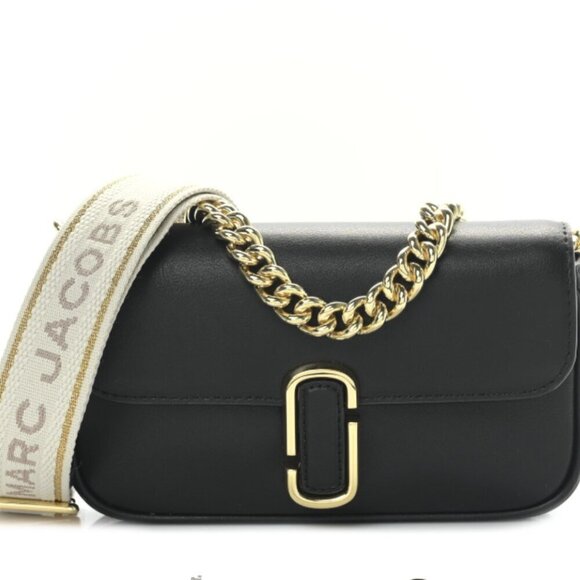 NWT! New Marc Jacobs J Marc Mini Shoulder Bag -Smooth Leather Black - Picture 12 of 12